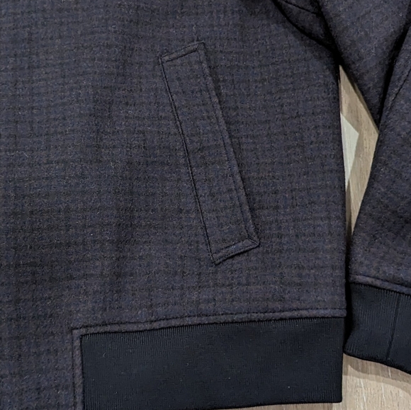 Mens Theory Wool Blend "Wyatt" Micro Check Jacket Mink Brown - Picture 3 of 4